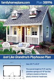 Free playhouse, playground, clubhouse, treehouse and kids' project plans and building guides. Just Like Grandma S Playhouse Plan 300996