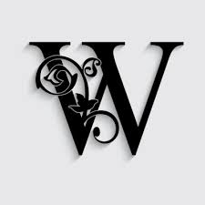 Download letter w stock photos. Letter W Black Flower Letters Alphabet Beautiful Capital Leinwandbilder Bilder Unmodern Alt Monogramm Myloview De