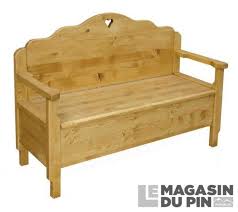 Banquette Avec Coffre En Pin Massif Chamonix Le Magasin Du Pin En 2020 Meuble En Pin Banquette Mobilier