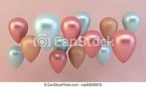 Pink & gold balloon centerpiece with custom logo base pink & gold balloon centerpiece. Pink Blue And Gold Balloons Pink Gold And Blue Balloons 3d Rendering Canstock