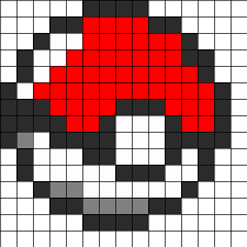 Pokeball Kandi Pattern Perler Beads Fuse Bead Patterns Perler Patterns