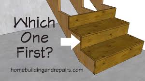 100% slow grown nordic pine. What Goes On First Stair Tread Or Riser Building And Construction Tips Youtube
