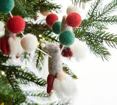 Diy outdoor daybed kitschy christmas. Felt Gnome Garland Pottery Barn