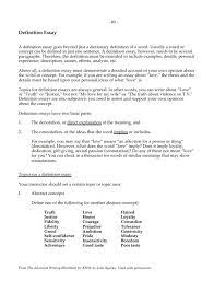 Support needed & costs (if requested) 8. A Complete Guide To Write A Definition Essay Outline