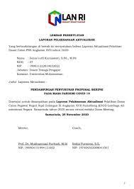 Berikut ini adalah contoh laporan aktualisasi aneka. Xvii 37 Zenia Lutfi Kurniawati Laporan Aktualisasi Flip Ebook Pages 1 50 Anyflip Anyflip