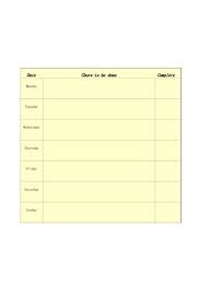 chore chart and school work checklist