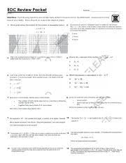 Dna is the same in every cell but only some of the dna is expressed, depending on the function of the cell. Math 1 Eoc Review Packet Eoc Review Packet Name Math 1 Directions The Following Questions Are Sample Items Similar To Those Found On The Eoc Exam Course Hero