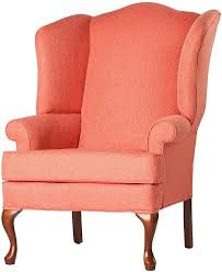 Amazon Com Source One Kinnara Wing Back Upholstered Chair Coral Home Kitchen In 2020 Wingback Chair Wingback Accent Chair Accent Chairs For Living Room