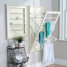 Space Saving Wall Mount Drying Racks Small Laundry Room Organization Laundry Room Design Laundry Room Storage
