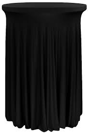 Wavy Spandex Cocktail Table Cover 30 32 Round Black Table Covers Cocktail Tables Round Table Covers