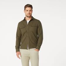 /ˈkæki/) is a color, a light shade of brown with a yellowish tinge. Uzzano Khaki Heavyweight Overshirt Long Sleeve Shirts Politix
