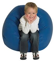 This beanbag chair has the design of modern furniture, while still giving the comfort of a classic bean bag. Children S Factory Premium Bean Bag Chair 26 Inches Vinyl Navy Blue