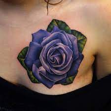 Purple rose and golden poppies tattoo. Purple Rose Tattoos Tattoofilter