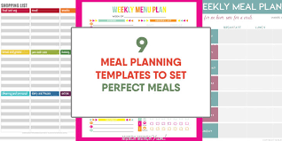 9 Free Meal Planner Templates For Stress Free Eating