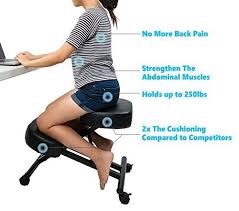 Sleekform Ergonomic Kneeling Chair Adjustable Stool For Home And Office Thick Comfortable Cushio Kneeling Chair Ergonomic Kneeling Chair Comfy Leather Chair