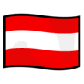 It consists of three horizontal stripes of equal width, where the middle one is white and the other two are red. Flag For Austria Emoji