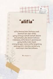 Alifia Kutipan Dalam Bijak Nama