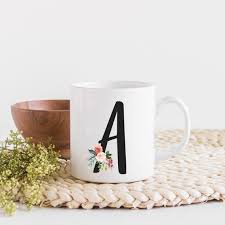 Check spelling or type a new query. Name Mug With Initial Gift For Him Or Her Personalized Mug With A Name Floral Name Coffee Mug Mugs Cups Mugs Saucers