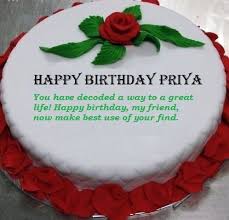 Birthday Cake Images With Name Priya Happy Birthday Priya Wishes Images And Cake Happy Birthday Cakes Happy Birthday Cake Hd Happy Birthday Wishes
