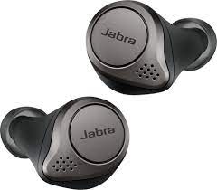 Jabra Elite 75t True Wireless Active Noise Cancelling In Ear Headphones Titanium Black 100 99090000 02 Best Buy In Ear Headphones Wireless In Ear Headphones Wireless Earbuds