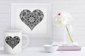 Download Heart Mandala Svg Heart Zentangle Svg Heart Svg Files By Doodle Cloud Studio Thehungryjpeg Com