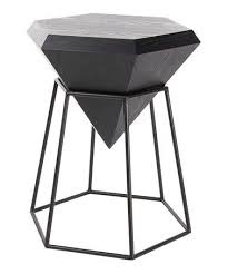 Loving This Black Diamond Shape Geometric Side Table On Zulily Zulilyfinds Geometric Side Table Metal Accent Table Side Table