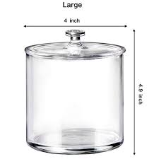 Our bathroom apothecary jar set includes 3 acrylic apothecary jars, 1 large, 1 medium, 1 small clear dispensers for cotton balls, cotton rounds, cotton swabs, bath salt, etc. Premium Quality Acrylic Qtip Holder Apothecary Jars Bathroom Vanity Organizer Canister For Qtips Cotton Swabs Cotton Balls Cosmetic Pads Flossers Nail Polish Bath Salts Clear Plastic 3 Pack Pricepulse