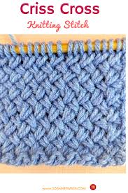 Crossing a pair of stitches over one another can be done without a cable needle. The Criss Cross Stitch Or Wicker Stitch Knitting Stitches Tutorial Knitting Stiches Knitting Stitches