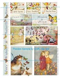 Dps 09 Fairy Printable Sheet Retro Christmas Crafty Fairies Flying