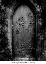 gothic door with black smoke gothic room black and white photographs art images