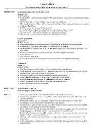 laborer resume samples velvet jobs