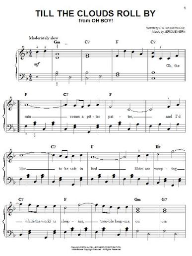 Till The Clouds Roll By by Jerome Kern Sheet Music for Easy Piano at Sheet  Music Direct