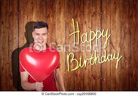 Young Man Celebrate Happy Birthday Happy Young Man In Polo With Baloons Celebrates His Birthday Canstock