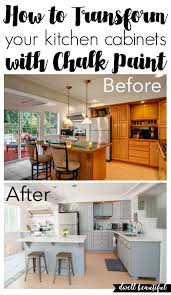 How To Paint Your Kitchen Cabinets With Chalk Paint Dwell Beautiful New Kitchen Cabinets Chalk Paint Kitchen Cabinets Refacing Kitchen Cabinets