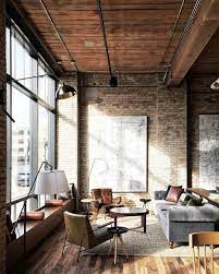 The best industrial designs use exposed bricks, wood beams, and metal as design inspiration. Pin By Marshall Mullinax On Smallvill Industrial Interior Design Loft Interiors Industrial Livingroom