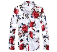Black And White Floral Dress Shirt Mens Miami Roses Button Up Shirt Red Men Floral Shirt Floral Design Shirts Mens Shirt Dress