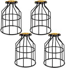 The light fixtures in shower ceilings are often recessed, meaning they lie flush with the ceiling. Kohree Metal Bulb Guard Lamp Cage For Pendant Light Lamp Holder Ceiling Fan Light Bulb Covers Vintage Open Style Industrial Grade Adjustable 4 Packs Cage Only Buy Online In Aruba At Aruba Desertcart Com Productid