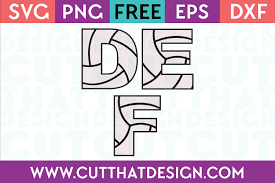 Download Volleyball Alphabet Letters D E F Cut That Design