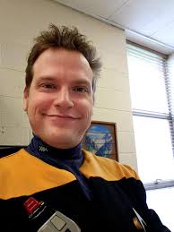 My students liked my Chief O'Brien costume today! Many of them even Vulcan  salute/greeting in the hallways!