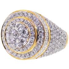 Maybe you would like to learn more about one of these? Mens Diamond Cluster Round Pinky Ring 10k Yellow Gold 4 73 Ct