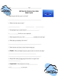 This 14 Question Worksheet Provides A Way For Students To Follow Along With The Bill Nye Water Cycle Video Includes An Answer Key Water Cycle Cycle Bill Nye