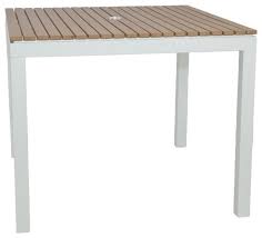Buy wooden square tables and get the best deals at the lowest prices on ebay! Riviera Outdoor Faux Wood Square Dining Table Contemporary Outdoor Dining Tables By Patio Heaven Houzz