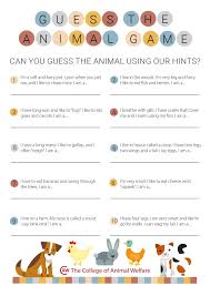 Animal Activities For Kids Caw Menu