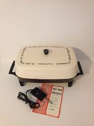 1979 Presto Large Electric Fry Pan Skillet Griddle Non Stick Etsy Frying Pan Griddles Hot Plate