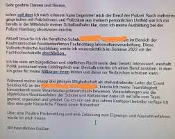 Polizei Bewerbung Verbesserungsvorschlage