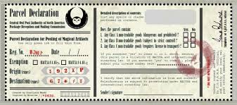 Owl Post Parcel Declaration Form By Praeclaruswands On Deviantart Owl Post Harry Potter Owl Owl
