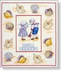 Model stitched two over one on 14 ct. 77 Cross Stitch Shell S Ocean S Ideas Cross Stitch Stitch Cross Stitch Patterns