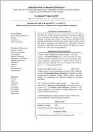 Ophthalmic Technician Resume Best Sample Resume Job Resume Samples Resume Examples Sample Resume