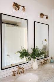 You may try a bathroom mirror idea inspired by lori denis who builds a nice restroom mirror a little higher with classic black wooden vanity. The Best Bathroom Mirror Ideas For 2020 Decoholic