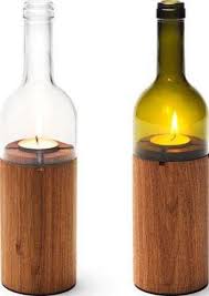 Dark Stained Natural Branch Candle Wine Bottle Tea Light Holder Wine Bottle Diy Crafts Wine Bottle Diy Wine Bottle Candles